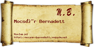 Mocsár Bernadett névjegykártya