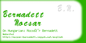 bernadett mocsar business card